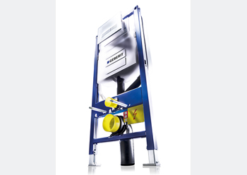 The Duofix frame system secures wall-hung sanitary ware firmly in place.