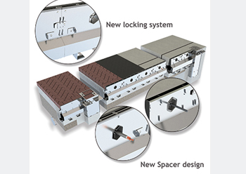 The CastSlot and UltraSlot Slotdrain range ... key developments include through spacers and a new lock design.