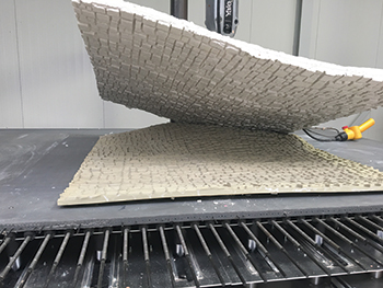 The mould can be used with a wide array of materials, including concrete, composites, glass, thermoplastics and gypsum.
