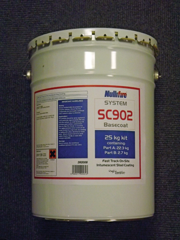 Nullifire SC902 intumescent coating for structural steel.