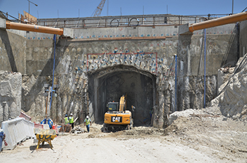 Five tunnels were constructed to access the Souq Waqif car-park.