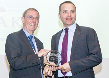 Massaad (right) ... receives the Superbrands award.