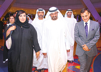 Jubilee celebrations ... Shaikh Ahmed (centre) and Bhatia (right) with dignitaries.