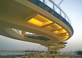 Lusail walkway ... being carried out by FCC in Qatar.