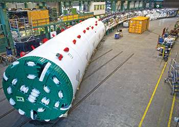 One of the two TBMs used on the Makkah Haram Sewer Line project.