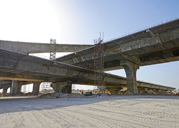 Al Jahra Road has two interchanges with two levels and two interchanges with three levels.