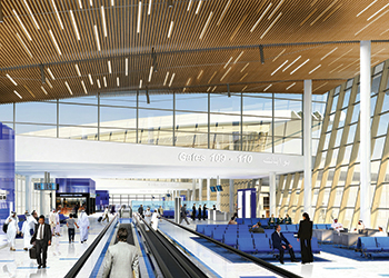 Artist’s impressions of the terminal.