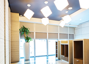  Market leader ... acoustic ceilings and window coverings from Hunter Douglas.