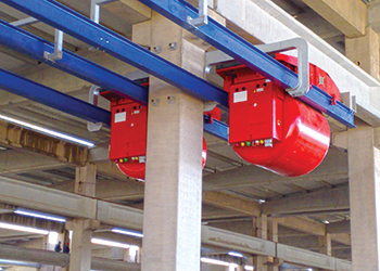 Flying buckets ... run up to 240 m per minute.