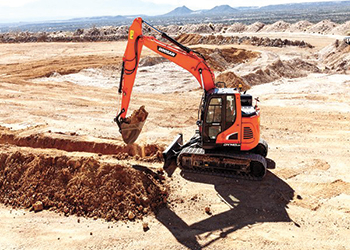 The DX140LCR-5 15-tonne ... on show at bauma.