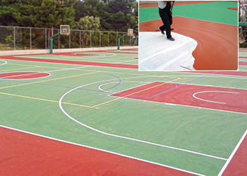 Athens College basketball courts ... feature the TNS System.