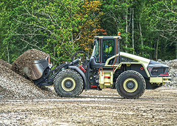 The LX1 prototype hybrid wheel loader ... can be operated in virtual silence.