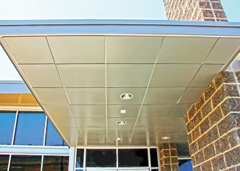 The metal ceilings are manufactured to ASTM standards.