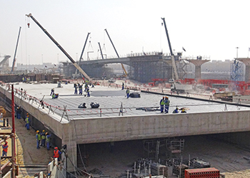 Dukhan Highway Central ... now 95 per cent complete.