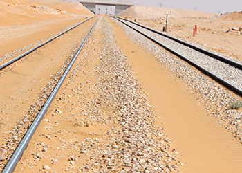 Polymers can keep high-speed railway tracks in the region protected from sand ingress.
