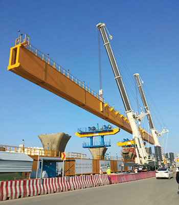 Terex cranes at work on the Riyadh Metro.