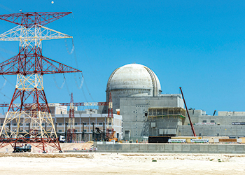 The UAE’s first nuclear power plant ... well in progress.