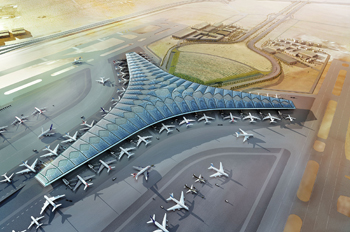 The new terminal at Kuwait International Airport ... NFT Kuwait to supply over two dozen tower cranes.
